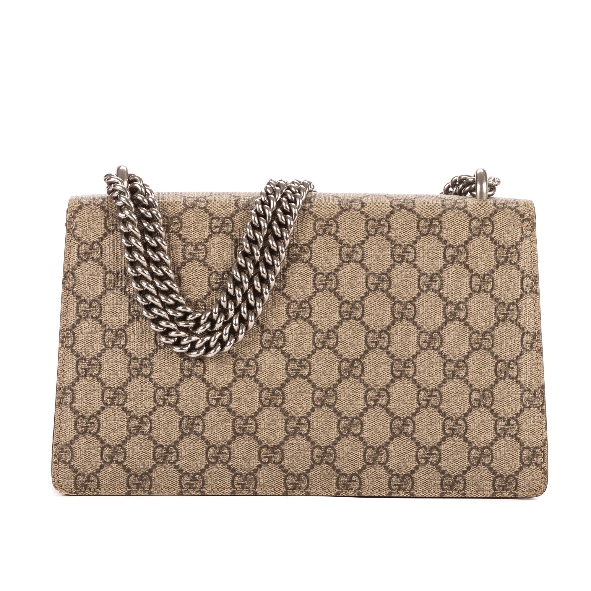 Bolso de Hombro Dionysus Pequeño Lona Revestida Supreme Beige/Piel de Ante