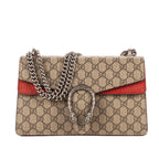 Bolso de Hombro Dionysus Pequeño Lona Revestida Supreme Beige/Piel de Ante