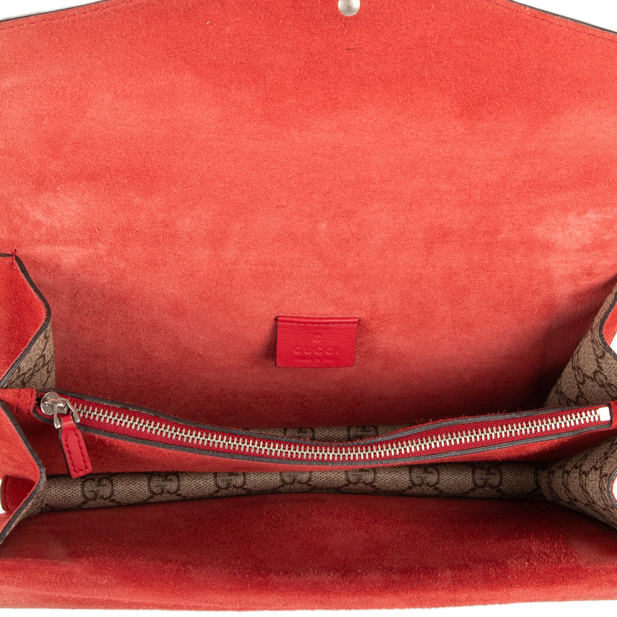 Bolso de Hombro Dionysus Pequeño Lona Revestida Supreme Beige/Piel de Ante