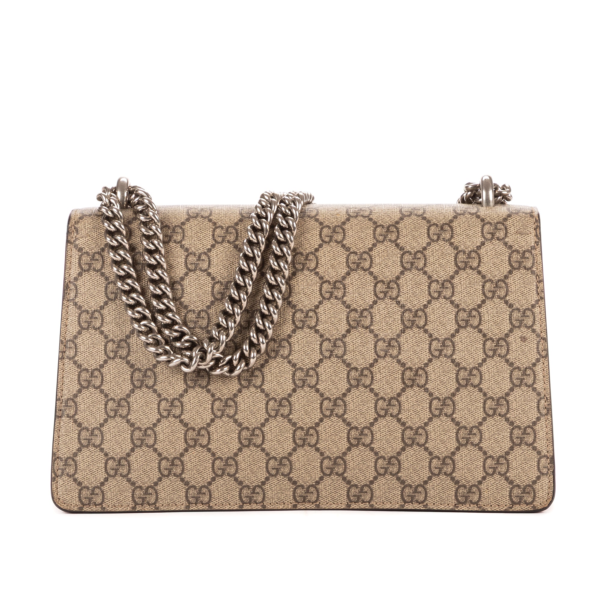 Bolso de Hombro Dionysus Pequeño Lona Revestida Supreme Beige/Piel de Ante