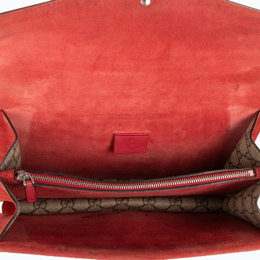 Bolso de Hombro Dionysus Pequeño Lona Revestida Supreme Beige/Piel de Ante