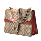 Bolso al hombro Blooms Dionysus mediano de lona revestida Supreme beige Blooms