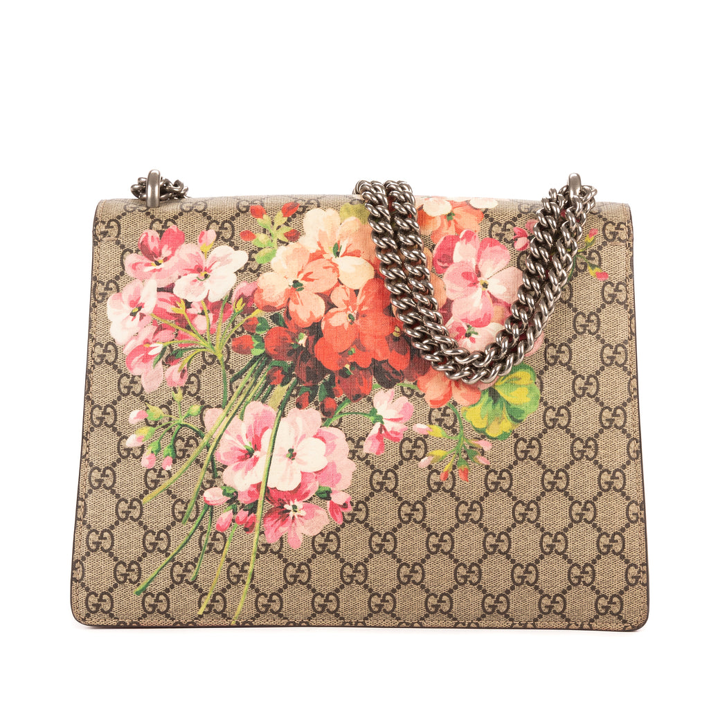 Bolso al hombro Blooms Dionysus mediano de lona revestida Supreme beige Blooms
