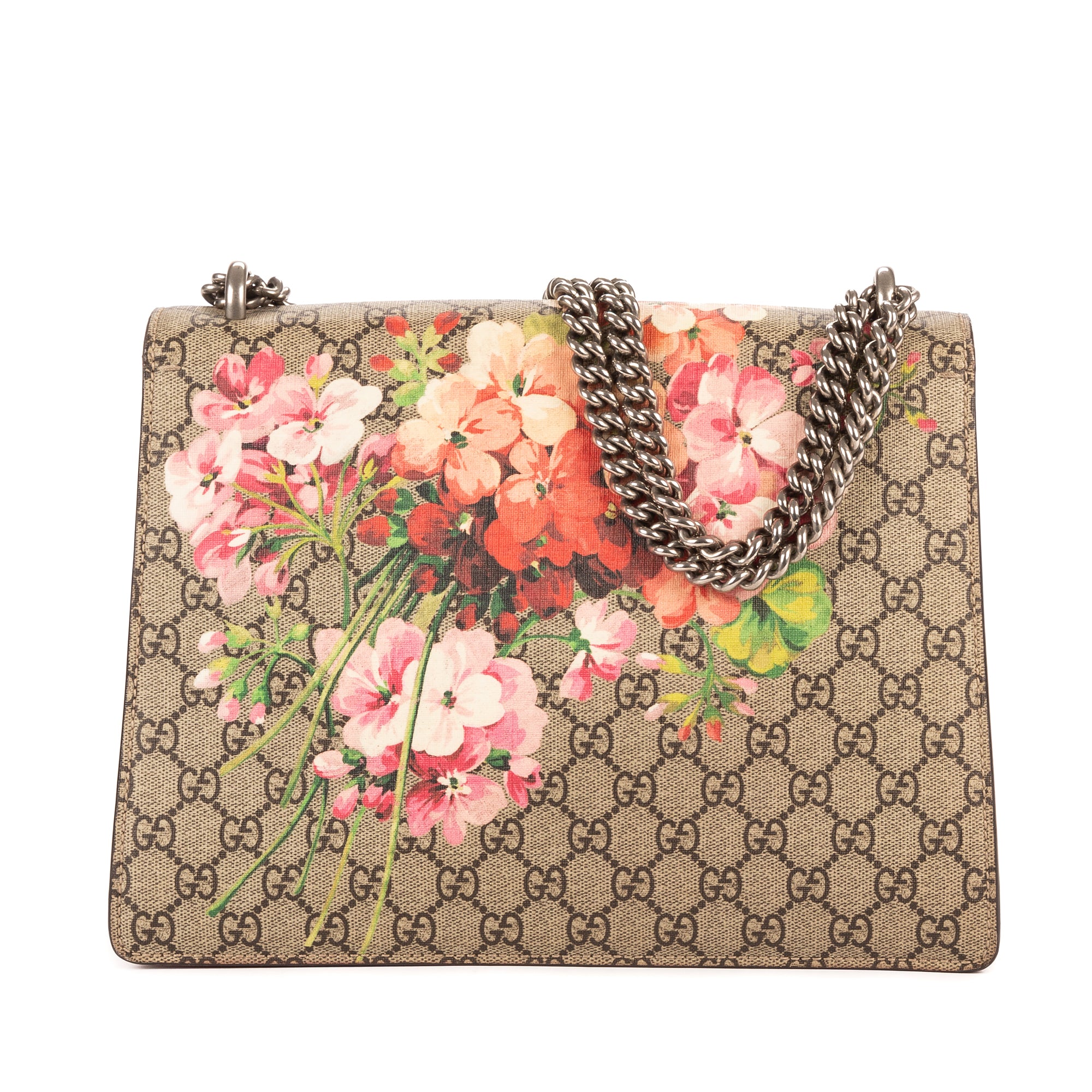 Bolso al hombro Blooms Dionysus mediano de lona revestida Supreme beige Blooms