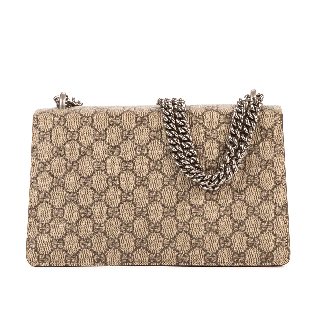 Bolso de Hombro Pequeño Dionysus Lona Revestida Supreme Beige/Piel de Ante