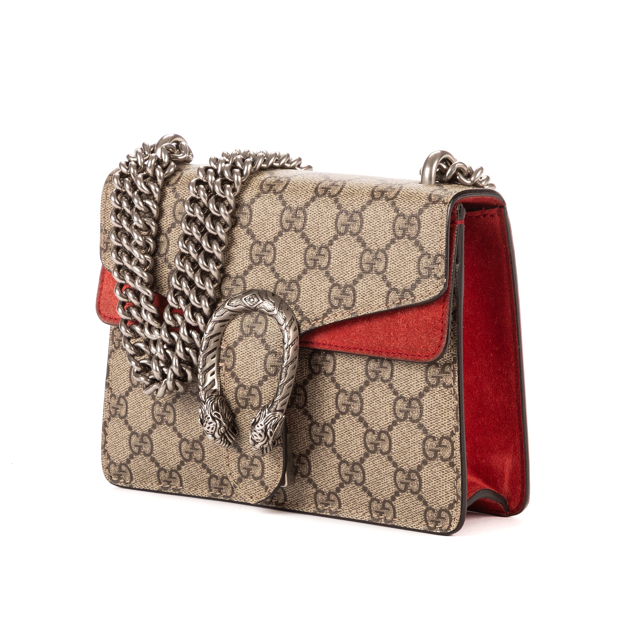 Bolso de Hombro Dionysus Mini Lona Revestida Supreme Beige/Piel Ante