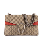 Bolso de hombro Dionysus Pequeño Lona Revestida Supreme Beige/Piel de Ante