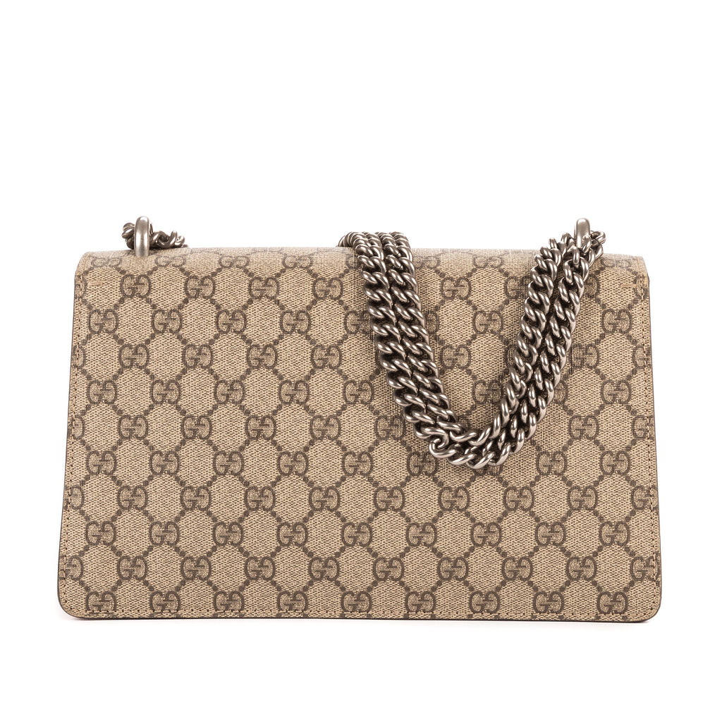 Bolso de hombro Dionysus Pequeño Lona Revestida Supreme Beige/Piel de Ante