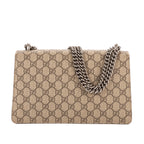Bolso de hombro Dionysus Pequeño Lona Revestida Supreme Beige/Piel de Ante