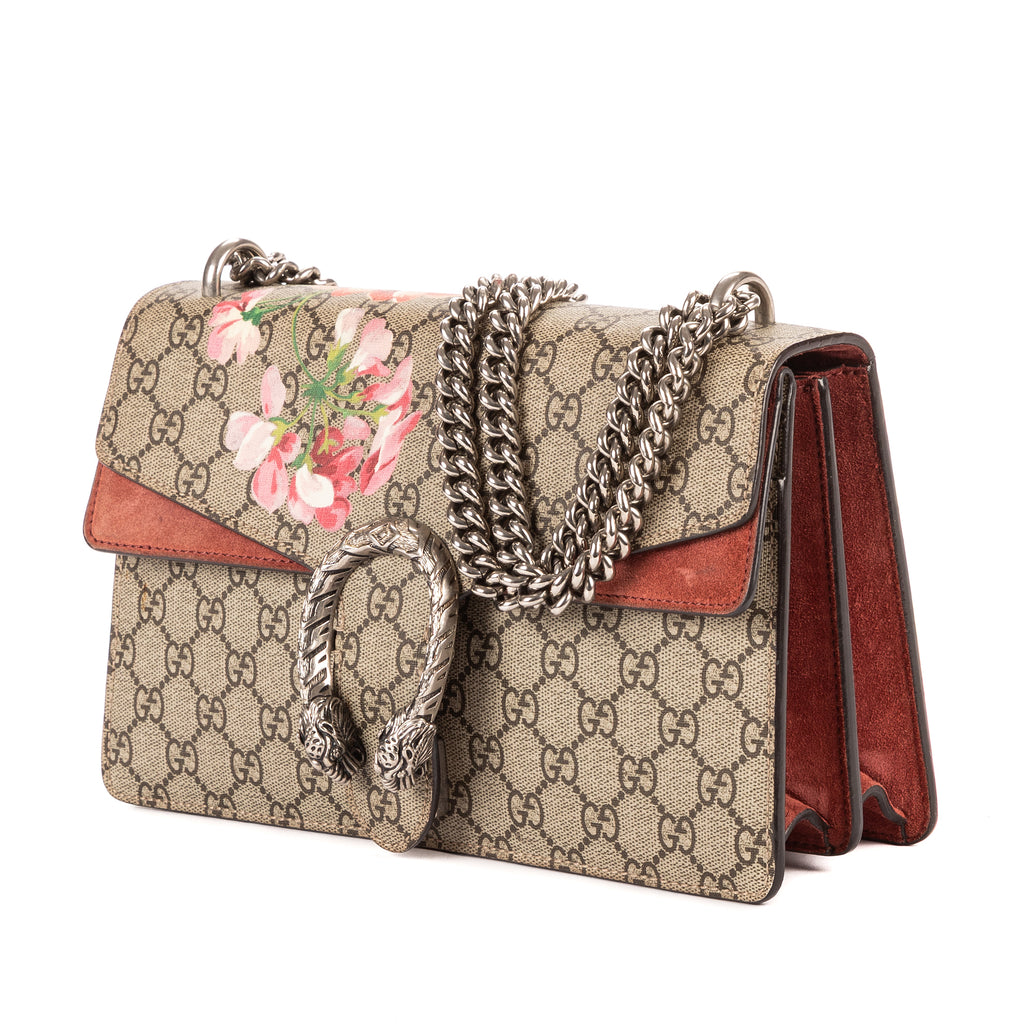Bolso de Hombro Blooms Dionysus Pequeño Lona Revestida Supreme Beige Blooms