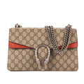 Bolso de Hombro Dionysus Pequeño Lona Revestida Supreme Beige/Piel de Ante
