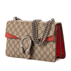 Bolso de Hombro Dionysus Pequeño Lona Revestida Supreme Beige/Piel de Ante