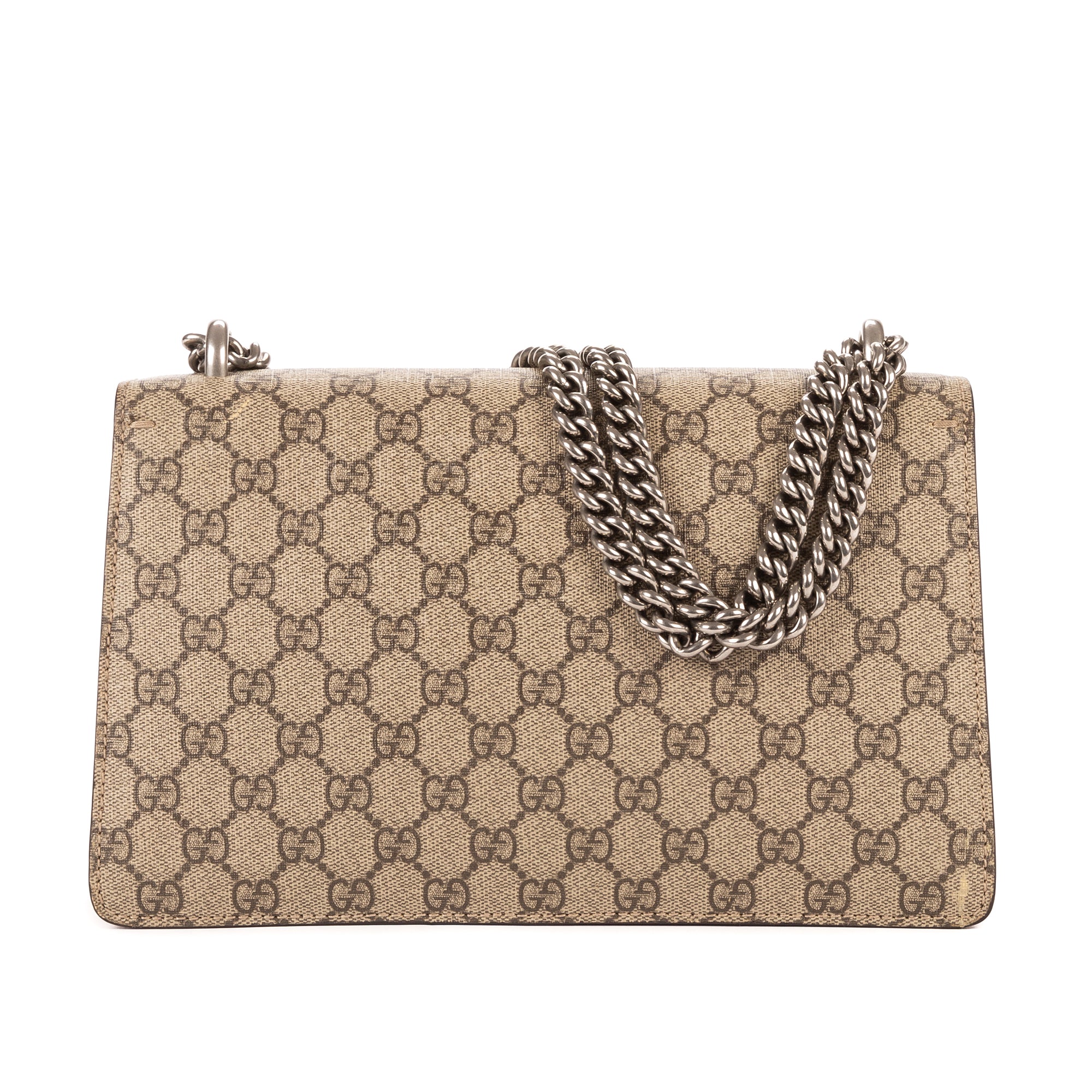 Bolso de Hombro Dionysus Pequeño Lona Revestida Supreme Beige/Piel de Ante