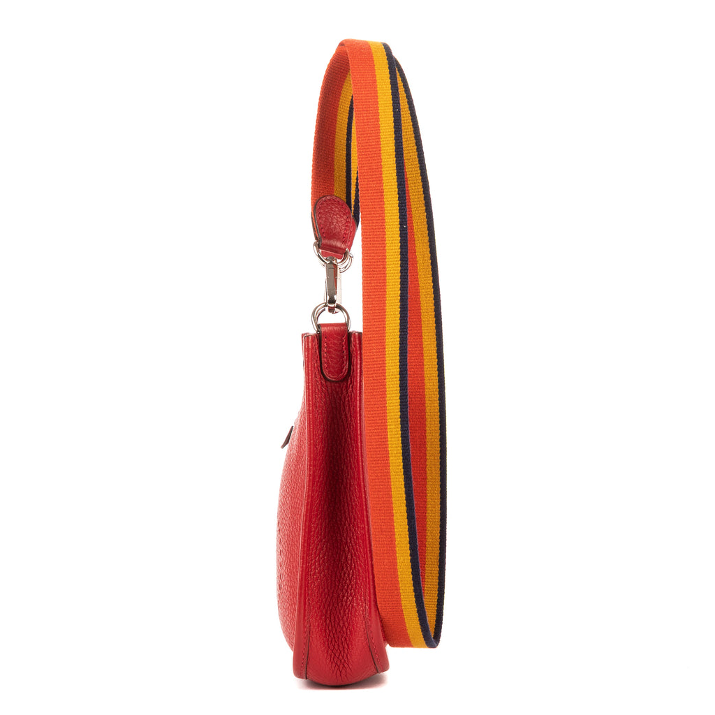 Bolso de Hombro Evelyne Mini Piel Taurillon Clemence Roja
