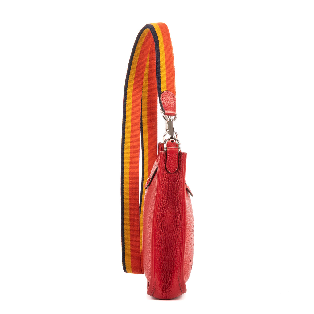 Bolso de Hombro Evelyne Mini Piel Taurillon Clemence Roja