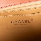Shoulder Bag Classic Double Flap Pink Quilted Pebbled Leather