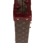 Shoulder Bag Petite Malle Small Burgundy Monogram Canvas With Smooth Leather Trim