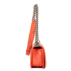 Shoulder Bag Boy Flap Coral Orange Tweed Canvas
