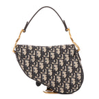 Bolso de mano Oblique Saddle Mini lona Diorissimo Oblique azul marino