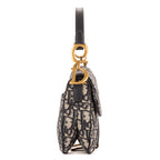 Bolso de mano Oblique Saddle Mini lona Diorissimo Oblique azul marino