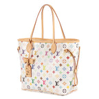 Shoulder Bag Ltd. Ed. LV x Takashi Murakami Neverfull MM MM White Multicolore Monogram Canvas