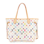 Shoulder Bag Ltd. Ed. LV x Takashi Murakami Neverfull MM MM White Multicolore Monogram Canvas