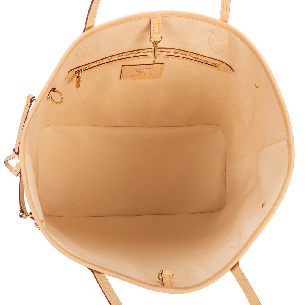 Shoulder Bag Ltd. Ed. LV x Takashi Murakami Neverfull MM MM White Multicolore Monogram Canvas