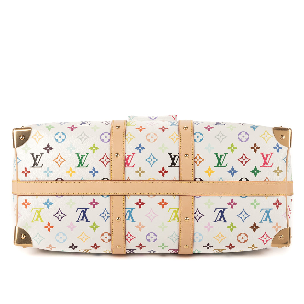 Louis Vuitton - Édition Limitée LV x Takashi Murakami Keepall Bandoulière 45 - Blanc/Multicolore