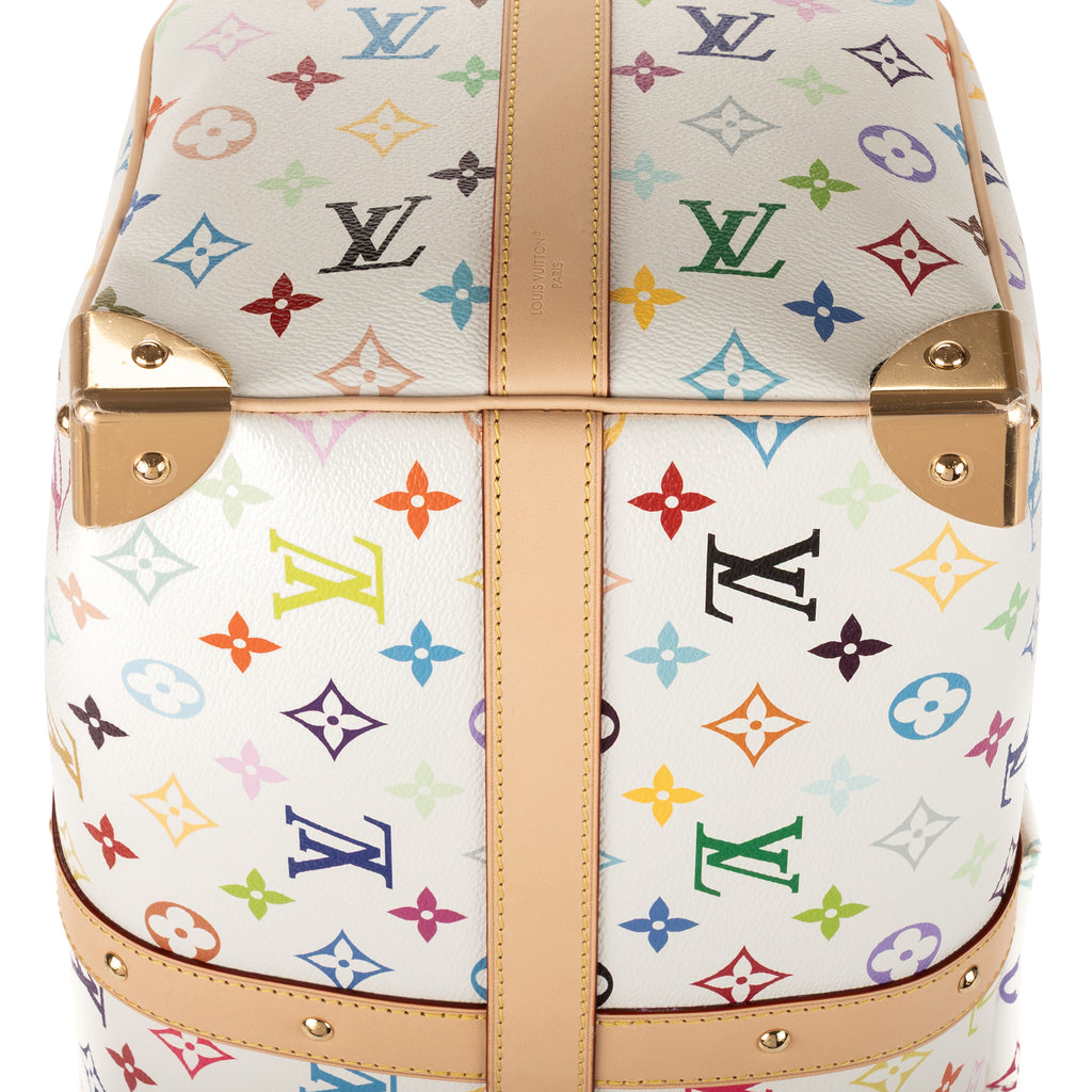 Louis Vuitton - Édition Limitée LV x Takashi Murakami Keepall Bandoulière 45 - Blanc/Multicolore