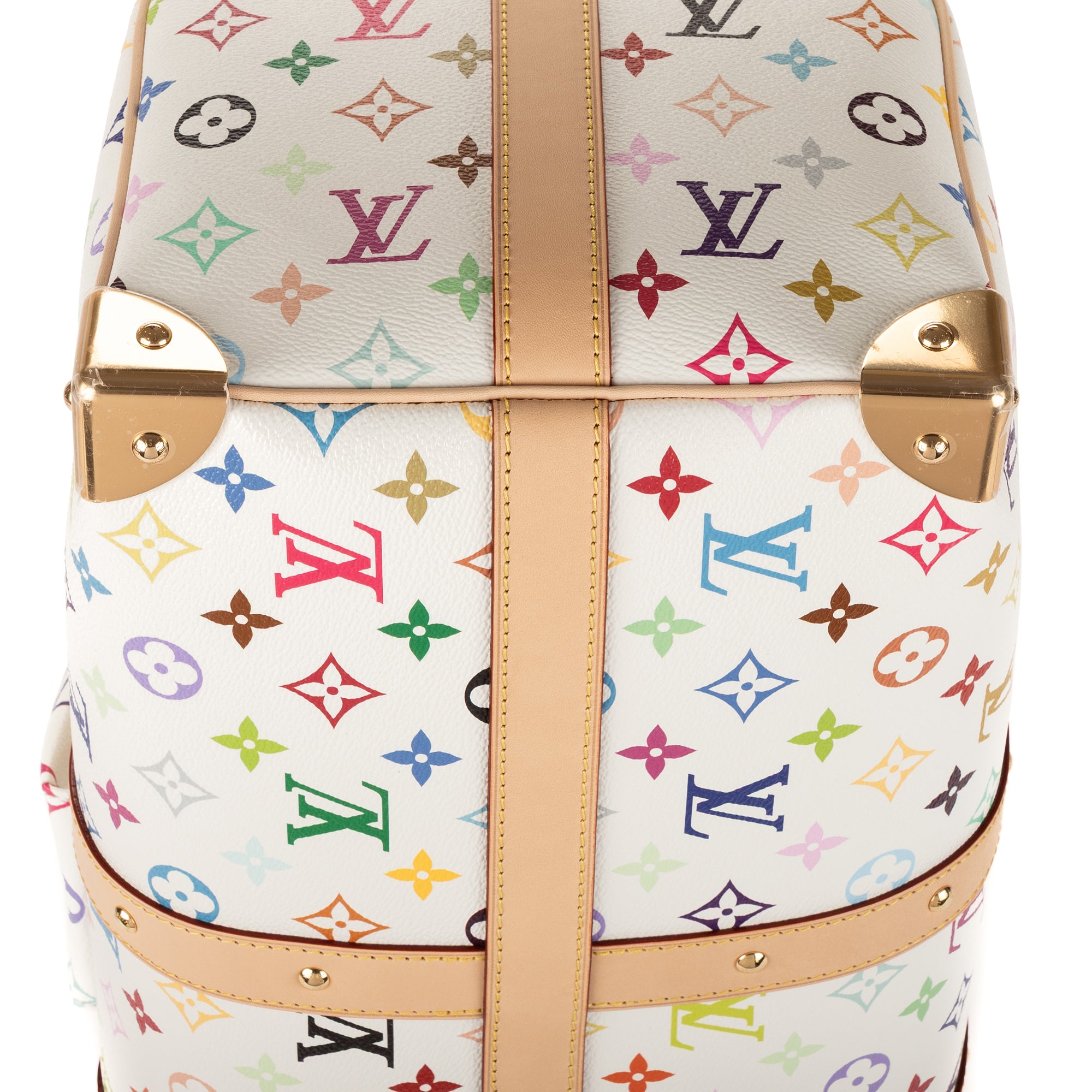 Louis Vuitton - Édition Limitée LV x Takashi Murakami Keepall Bandoulière 45 - Blanc/Multicolore