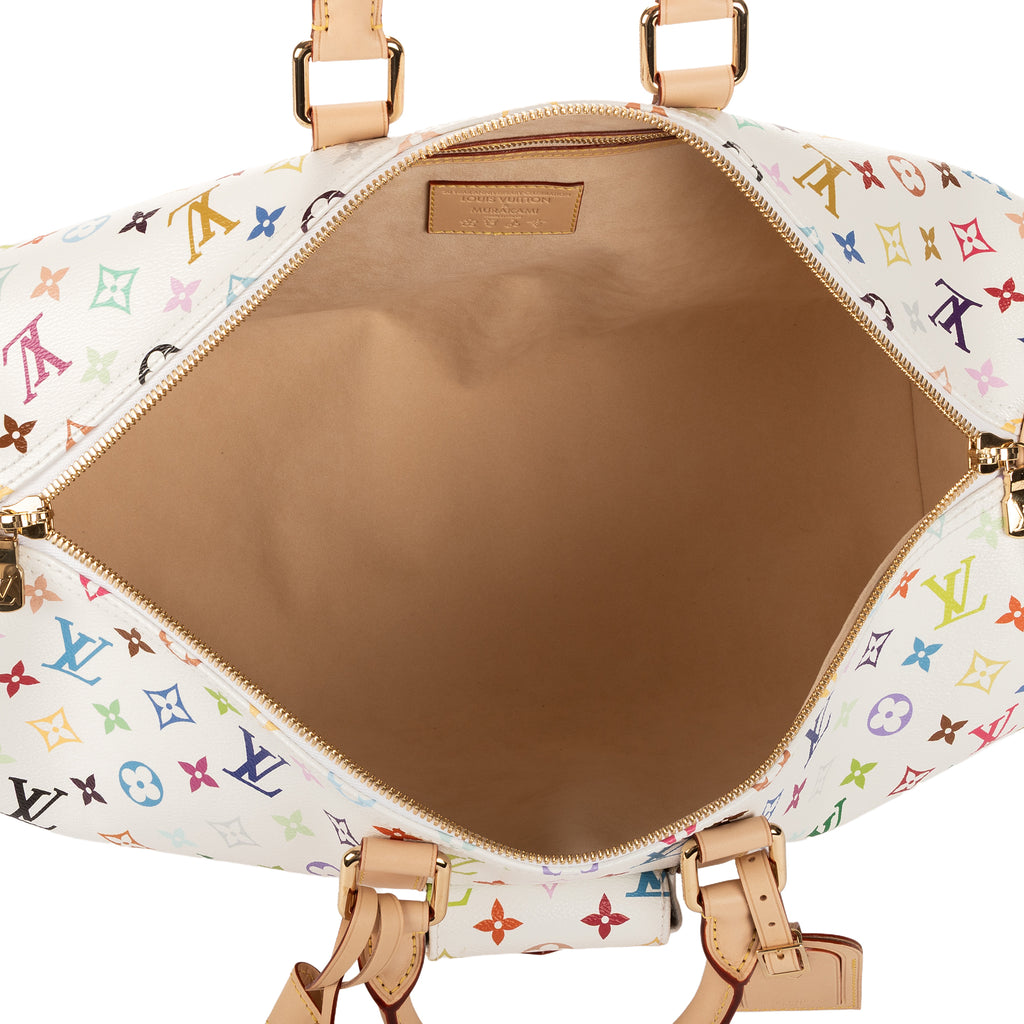 Louis Vuitton - Édition Limitée LV x Takashi Murakami Keepall Bandoulière 45 - Blanc/Multicolore
