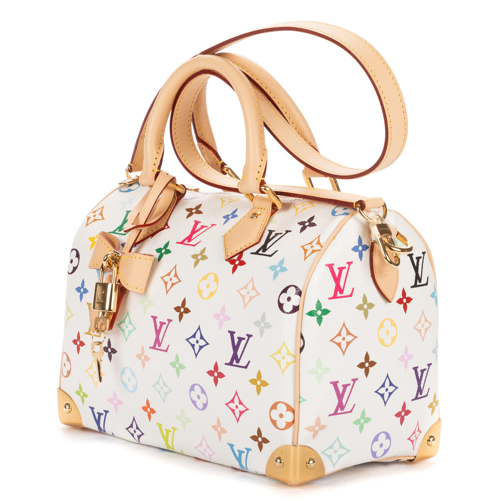 Crossbody Ltd. Ed. LV x Takashi Murakami Speedy Bandoulière 25 25 White Multicolore Monogram Canvas