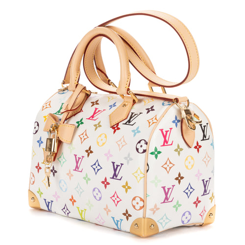 Crossbody Ltd. Ed. LV x Takashi Murakami Speedy Bandoulière 25 25 White Multicolore Monogram Canvas
