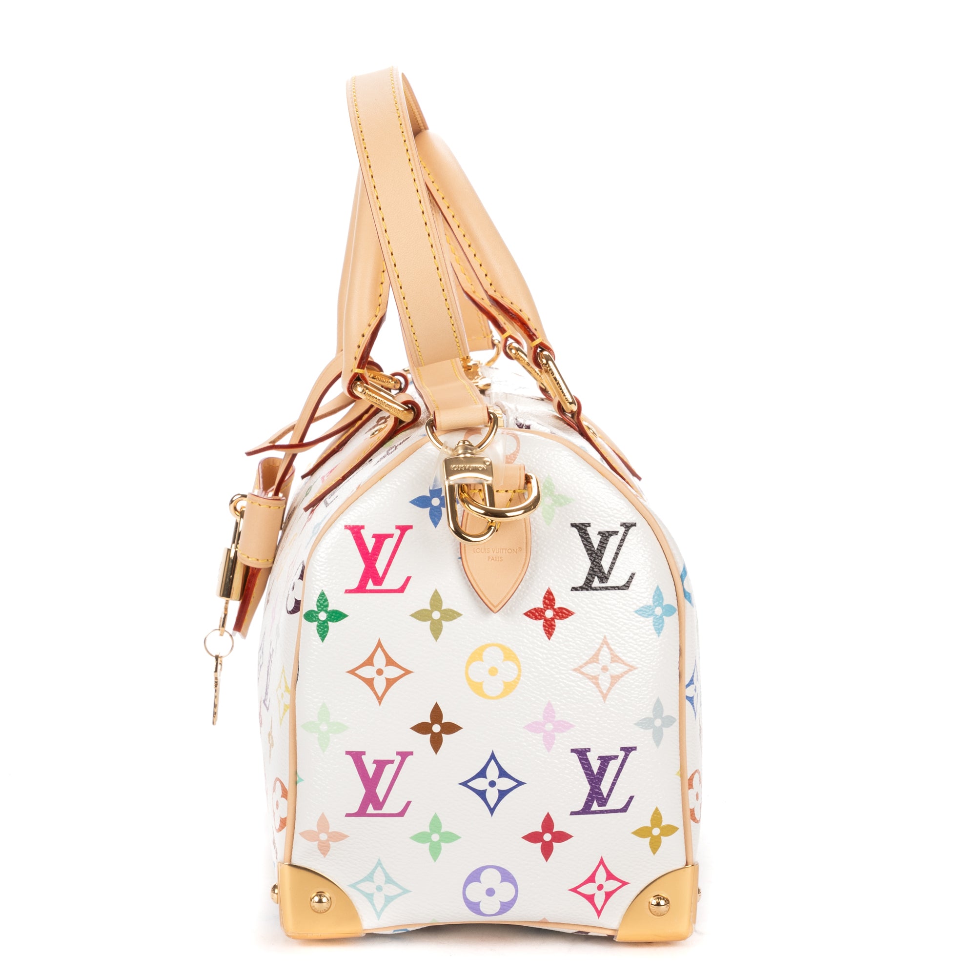 Crossbody Ltd. Ed. LV x Takashi Murakami Speedy Bandoulière 25 25 White Multicolore Monogram Canvas