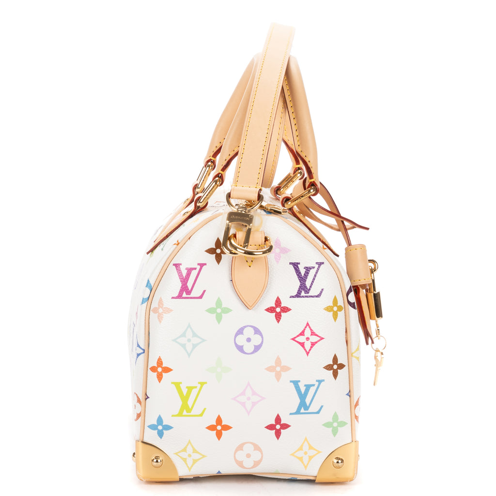 Crossbody Ltd. Ed. LV x Takashi Murakami Speedy Bandoulière 25 25 White Multicolore Monogram Canvas