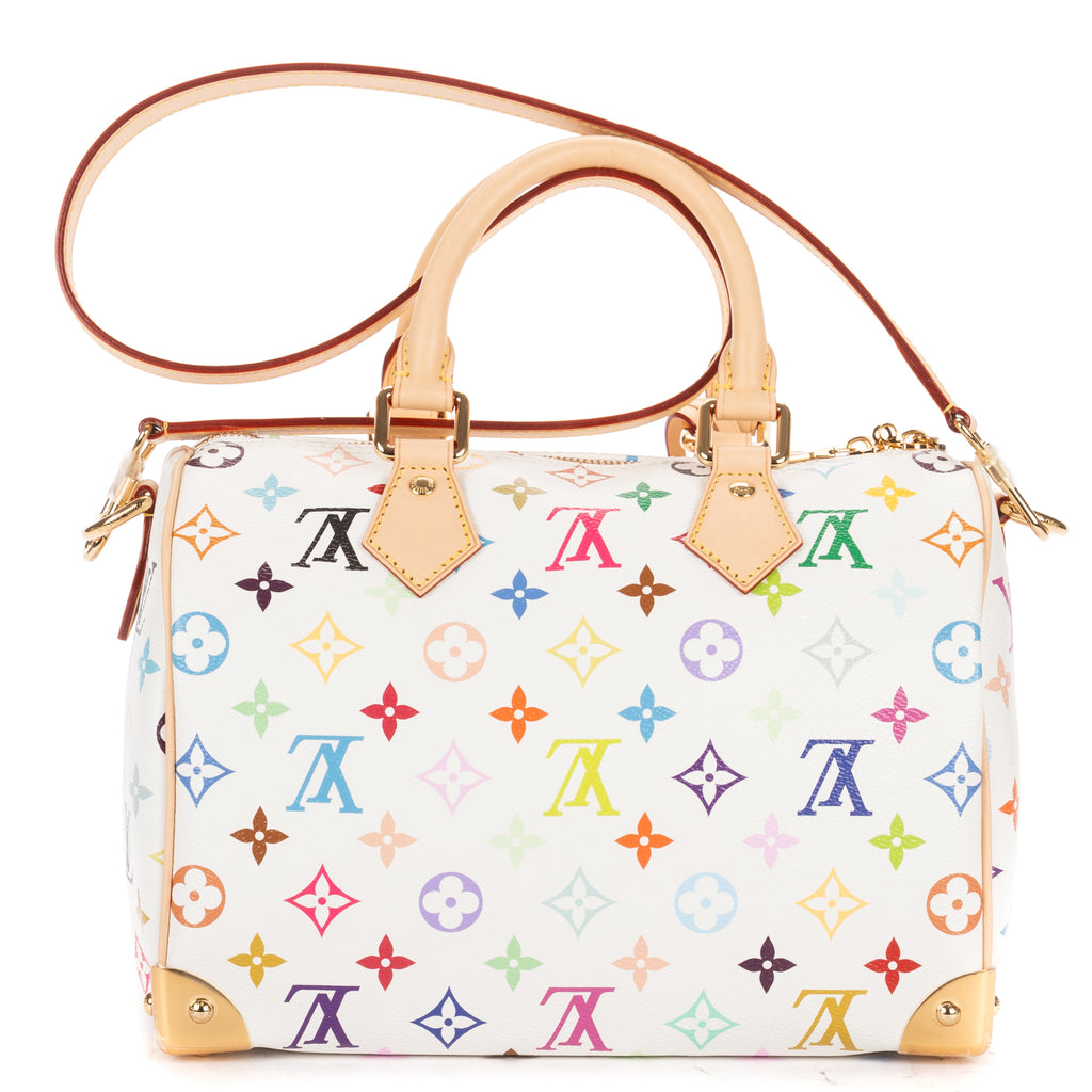 Crossbody Ltd. Ed. LV x Takashi Murakami Speedy Bandoulière 25 25 White Multicolore Monogram Canvas