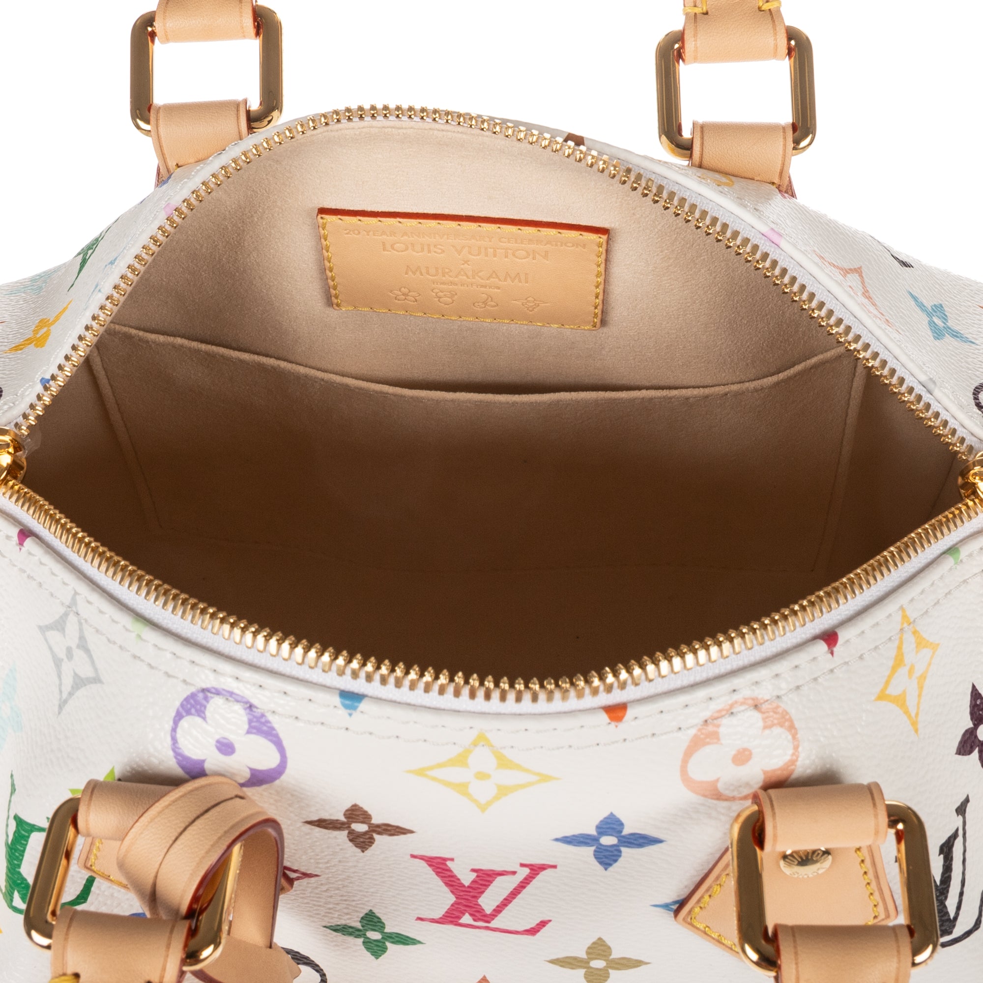 Crossbody Ltd. Ed. LV x Takashi Murakami Speedy Bandoulière 25 25 White Multicolore Monogram Canvas