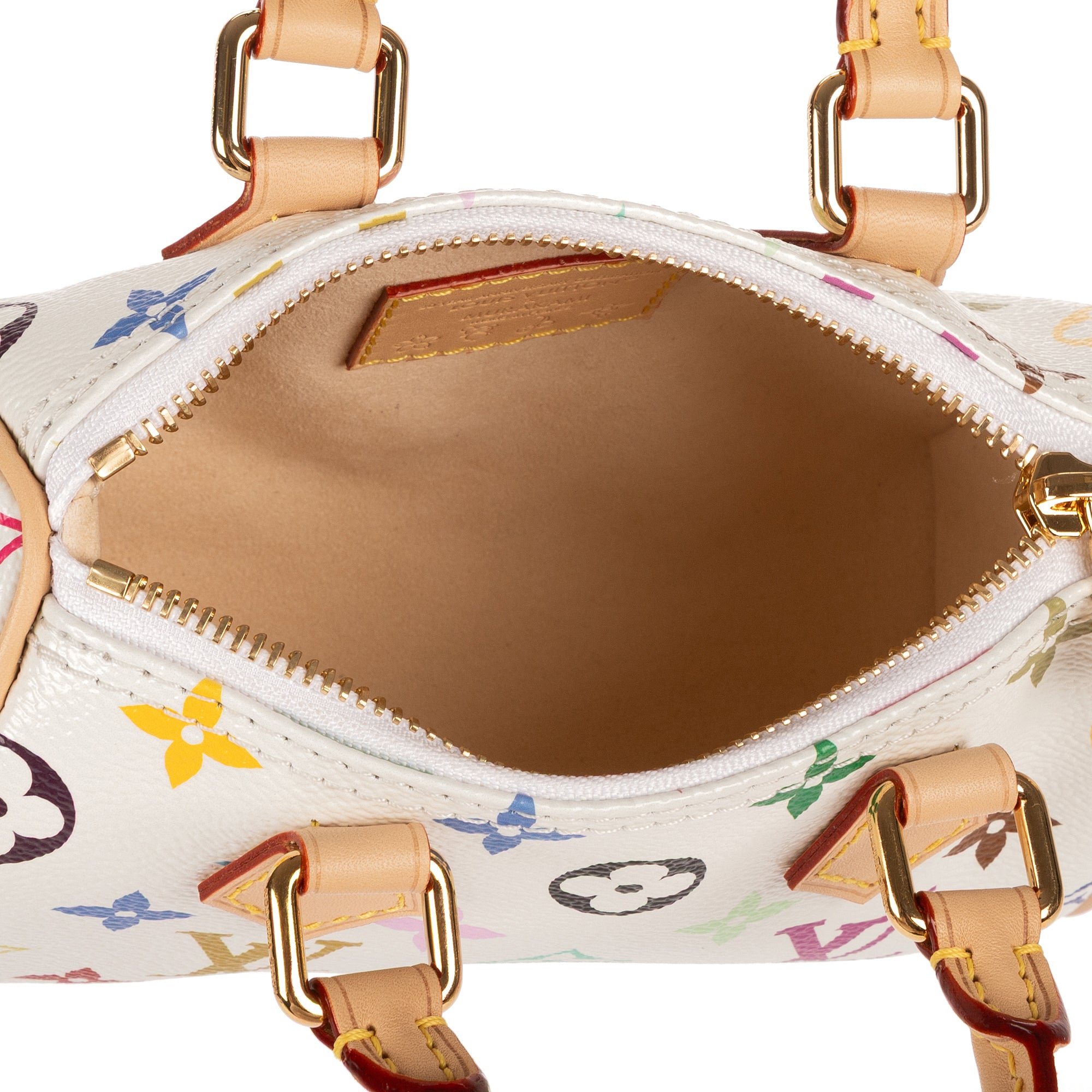 Crossbody Ltd. Ed. LV x Takashi Murakami Nano Speedy Nano White Multicolore Monogram Canvas