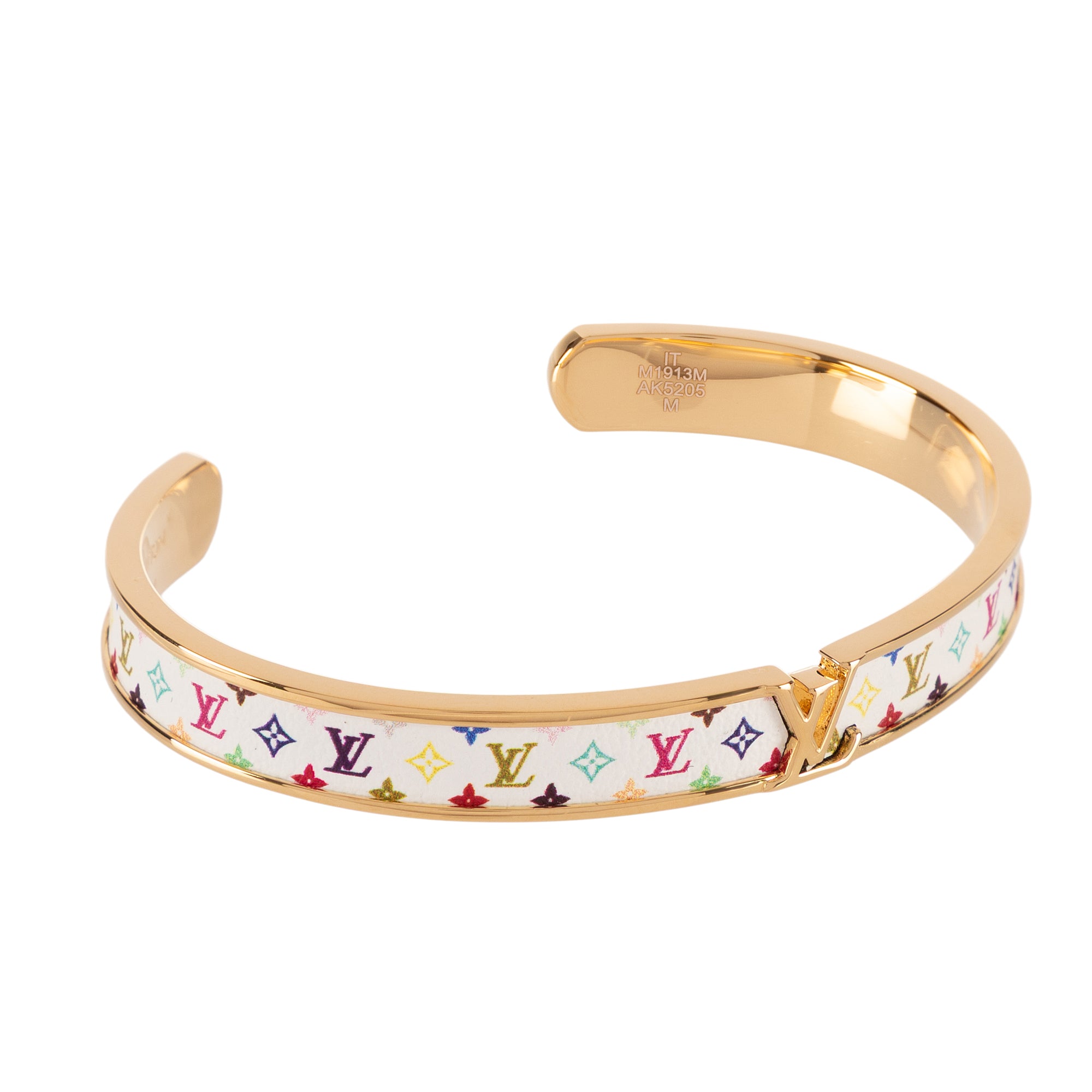 Bracelet Ltd. Ed. LV x Takashi Murakami LV Initiales Bracelet Medium White Multicolore Monogram Canvas