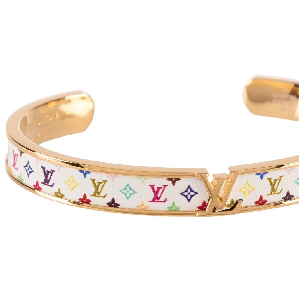 Louis Vuitton - Éd. Limitée LV x Takashi Murakami Bracelet LV Initiales - Blanc/Multicolore