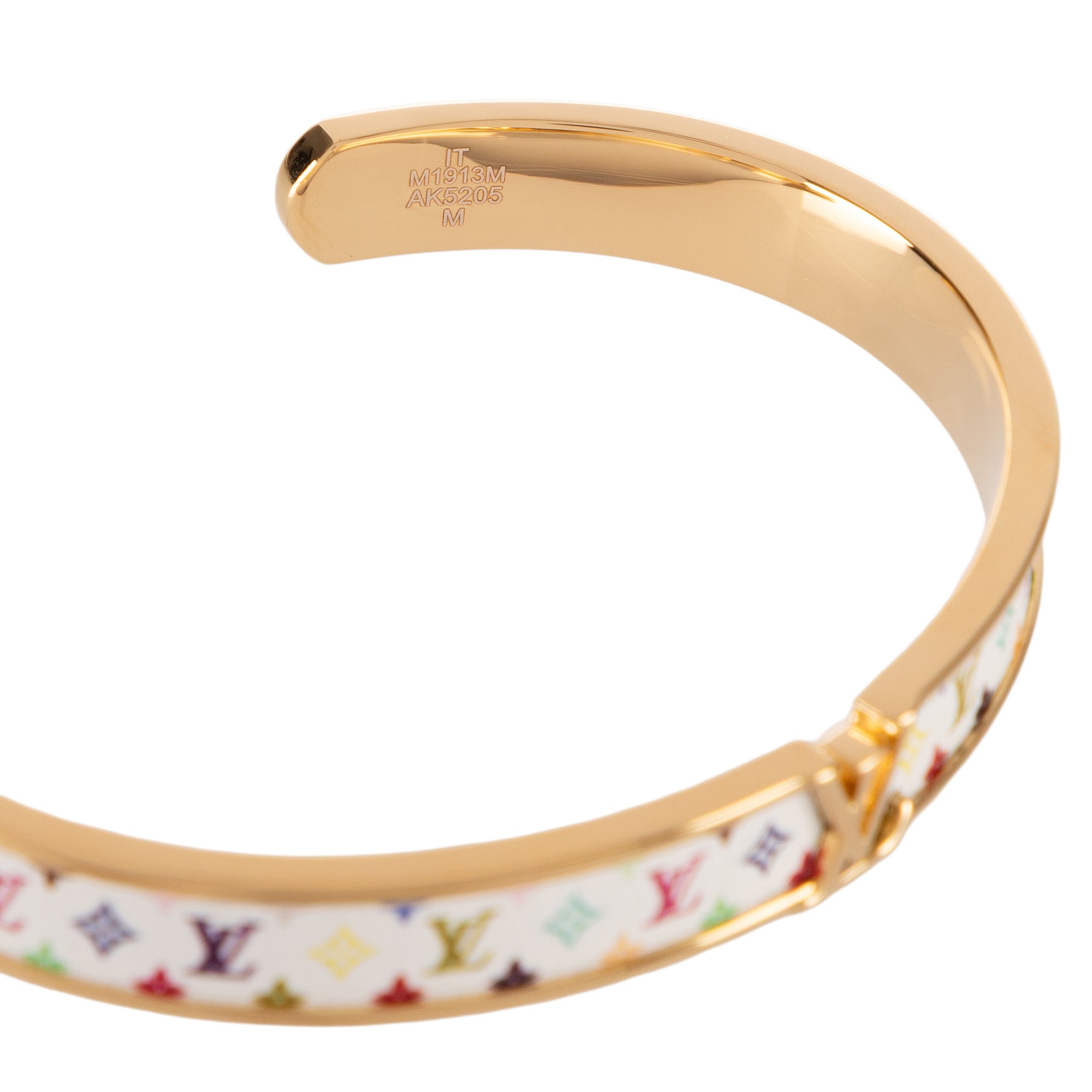 Bracelet Ltd. Ed. LV x Takashi Murakami LV Initiales Bracelet Medium White Multicolore Monogram Canvas