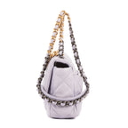 Shoulder Bag Classic 19 Flap Purple Lambskin Quilted Leather
