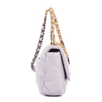 Shoulder Bag Classic 19 Flap Purple Lambskin Quilted Leather