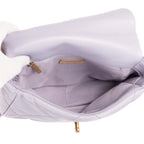 Shoulder Bag Classic 19 Flap Purple Lambskin Quilted Leather