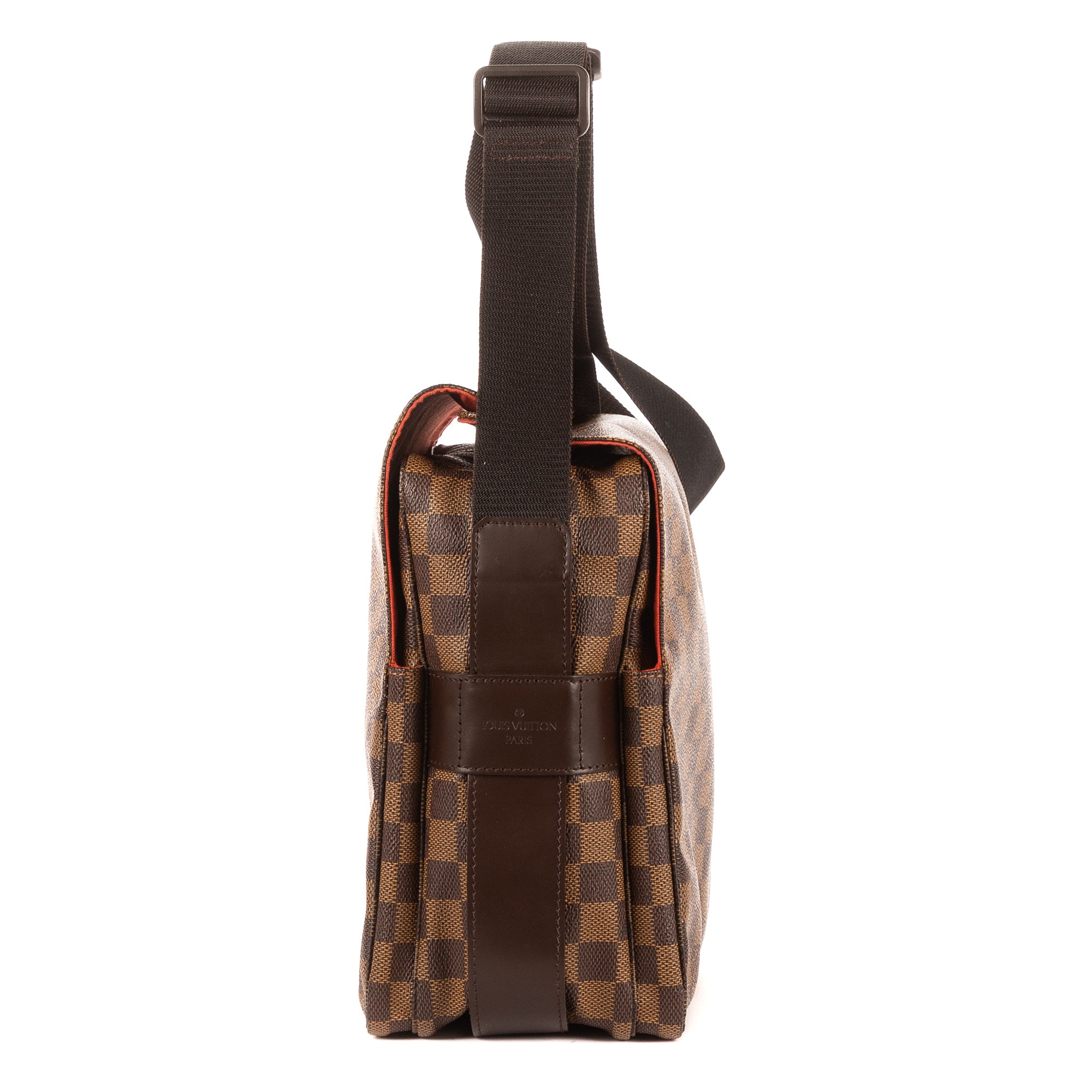 Bolso de Hombro Naviglio Lona Damier Ebene Marrón