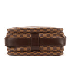 Bolso de Hombro Naviglio Lona Damier Ebene Marrón