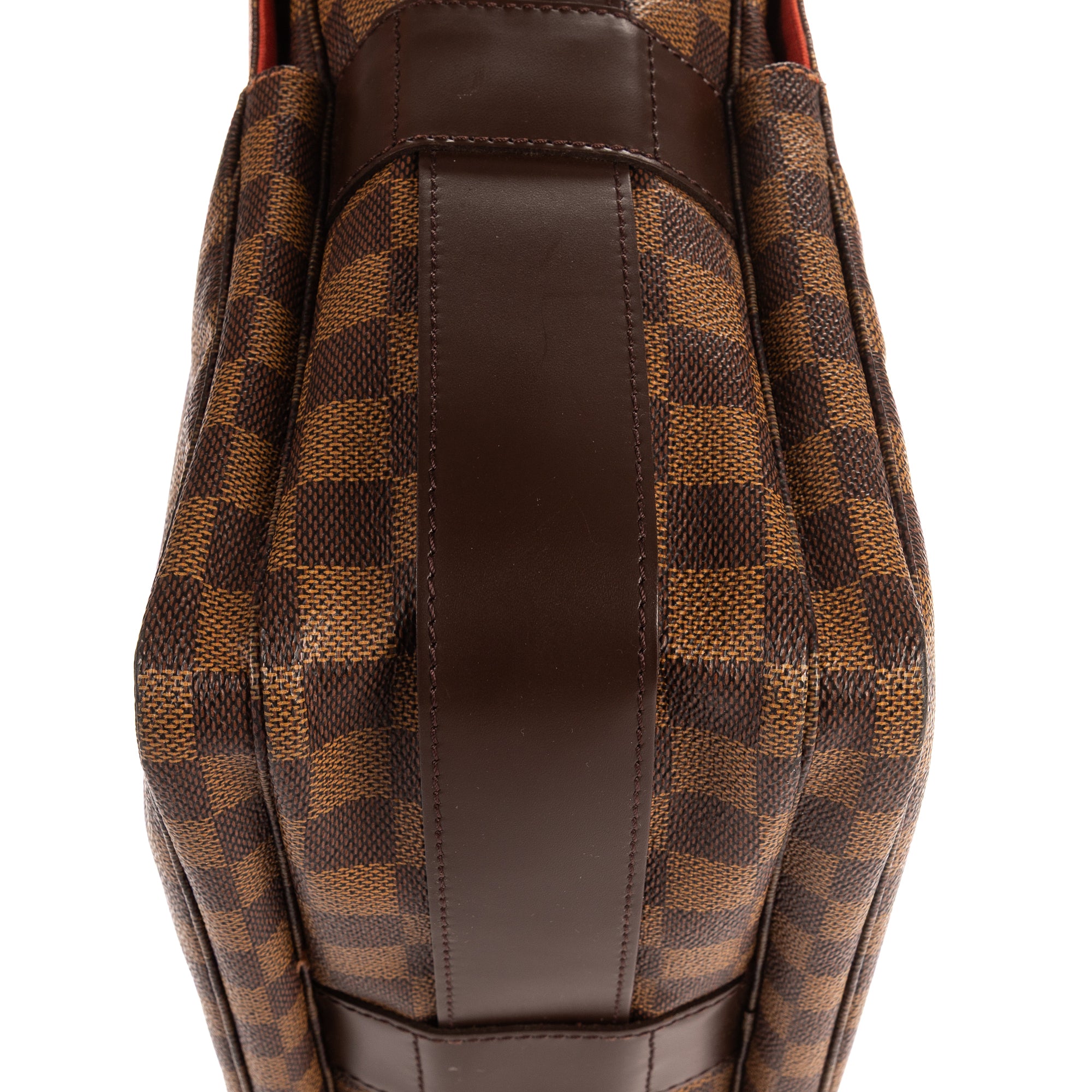 Bolso de Hombro Naviglio Lona Damier Ebene Marrón