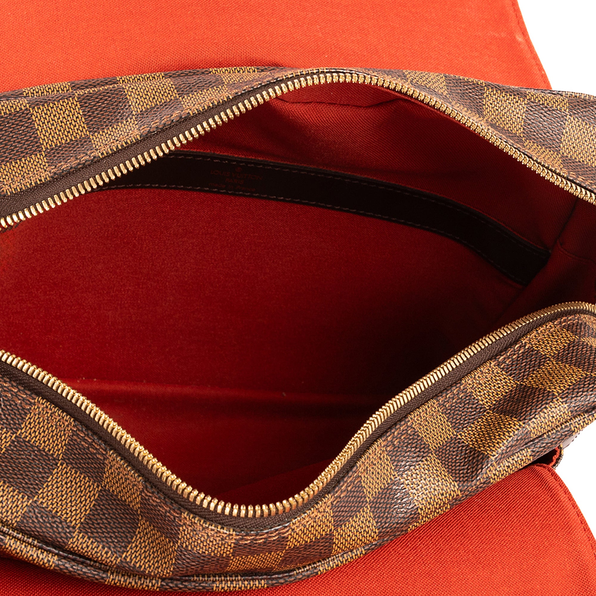Bolso de Hombro Naviglio Lona Damier Ebene Marrón