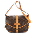Shoulder Bag Saumur PM Brown Monogram Canvas