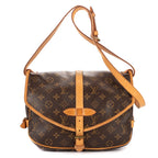 Shoulder Bag Saumur PM Brown Monogram Canvas